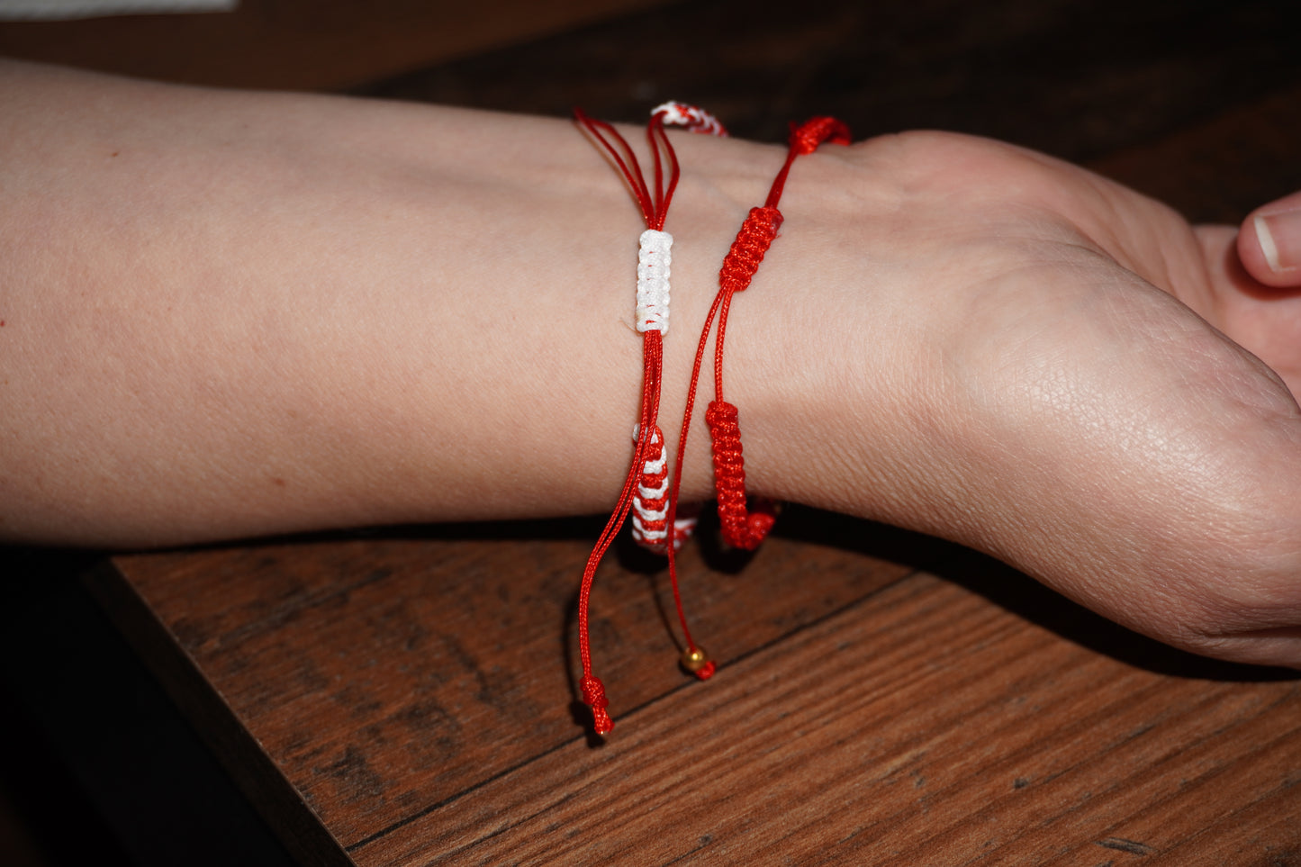 Herzensmut Armband-Set Rot/Weiß/Gold