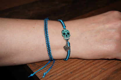 Dia de los Muertos Armband-Set Türkis/Blau/Schwarz